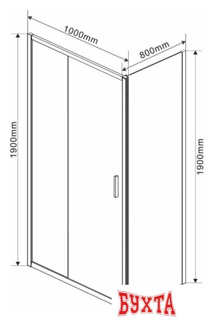 Душевой уголок Vincea Garda VSR-1G8010CL (хром/прозрачное) 3
