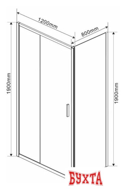 Душевой уголок Vincea Garda VSR-1G8012CLB (черный/прозрачное) 3