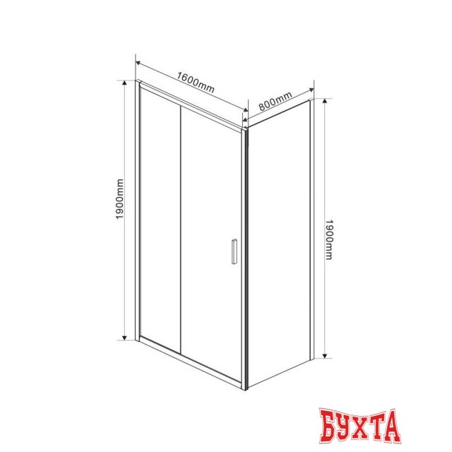 Душевой уголок Vincea Garda VSR-1G8016CL (хром/прозрачное) 5