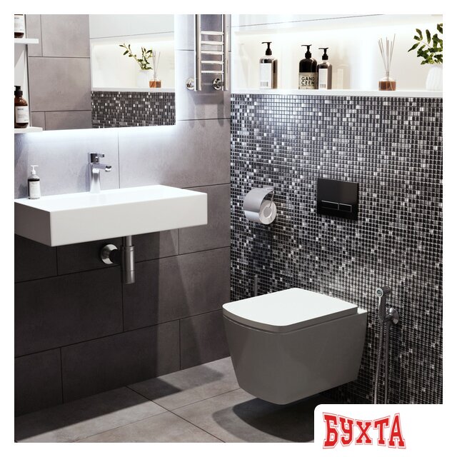 Инсталляция для унитаза Lavinia Boho Relfix 5 в 1 77020051 (черное стекло) 5