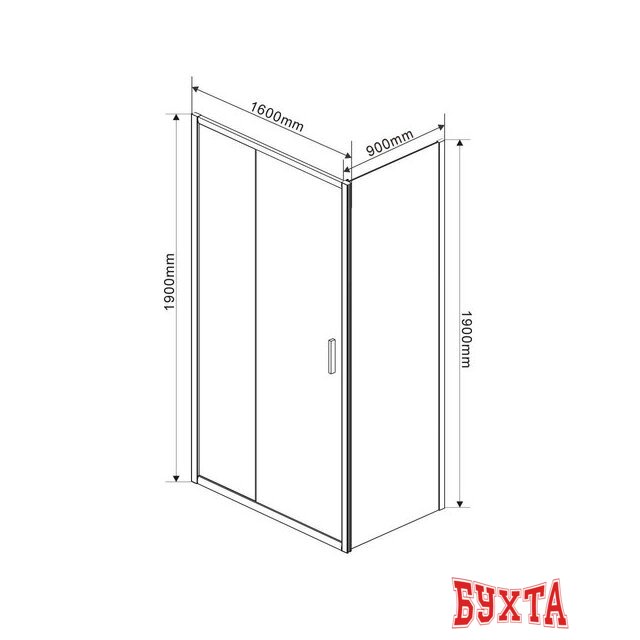 Душевой уголок Vincea Garda VSR-1G9016CL (хром/прозрачное) 5