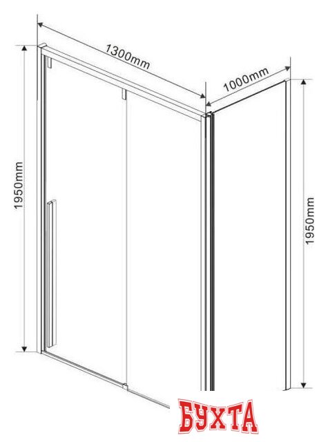 Душевой уголок Vincea Lugano VSR-1L1013CLGM-1 2