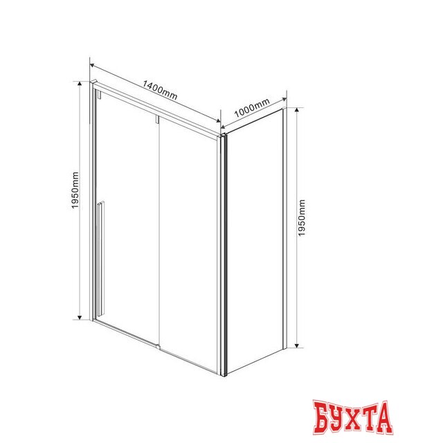 Душевой уголок Vincea Lugano VSR-1L1014CLB-1 (черный/прозрачное) 5