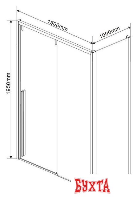 Душевой уголок Vincea Lugano VSR-1L1015CLB-1 5