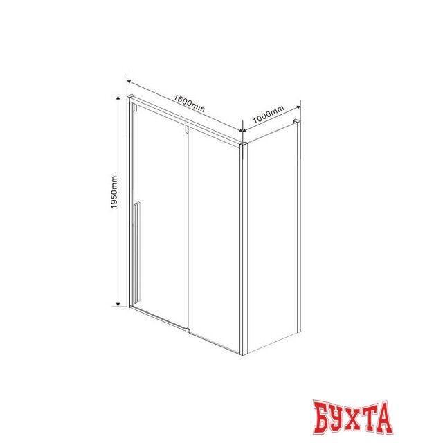 Душевой уголок Vincea Lugano VSR-1L1016CL-1 (хром/прозрачное) 5