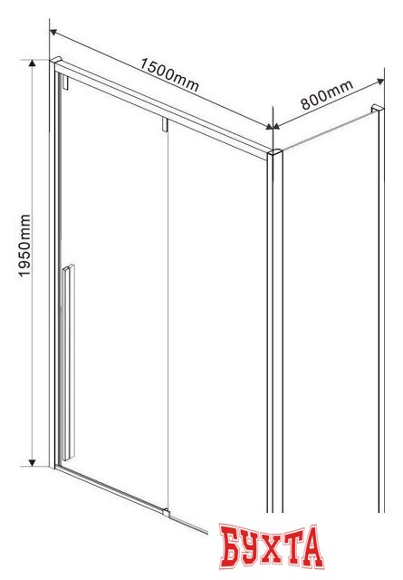 Душевой уголок Vincea Lugano VSR-1L8015CLB-1 5