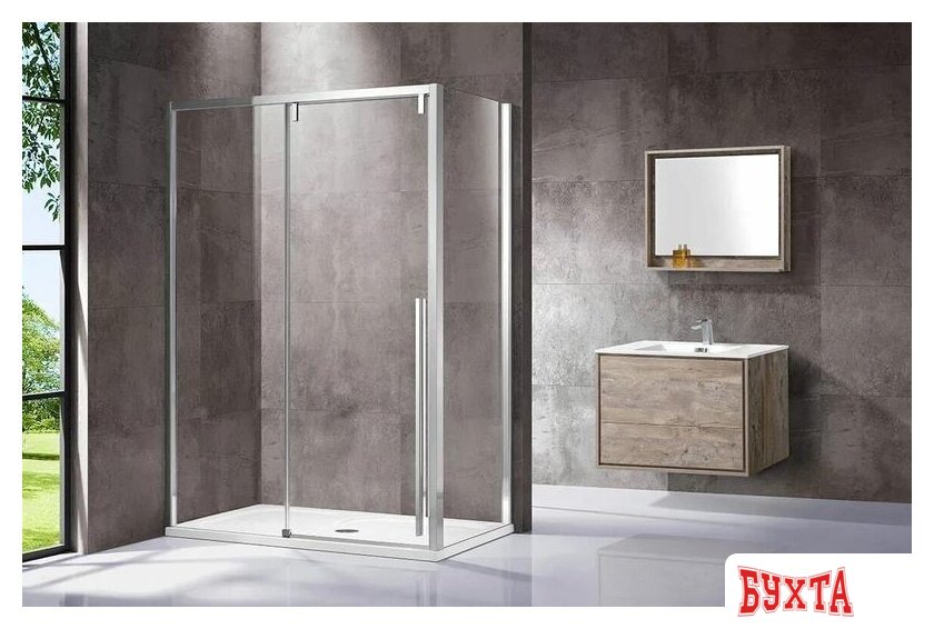 Душевой уголок Vincea Lugano VSR-1L9013CL-1 (хром/прозрачное) 2