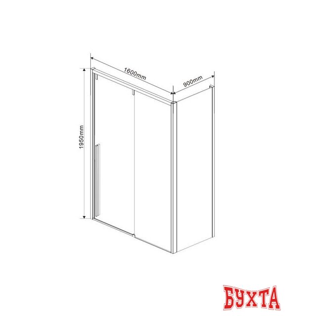 Душевой уголок Vincea Lugano VSR-1L9016CL-1 (хром/прозрачное) 5