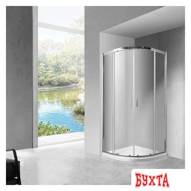 Душевой уголок Vincea Scala VSQ-2SC900CL (хром/прозрачное) 1