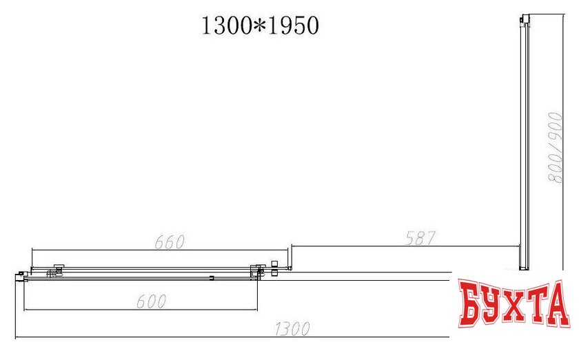 Душевой уголок Vincea Slim-N VSR-4SN9013CLG 5