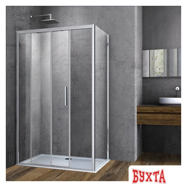 Душевой уголок Vincea Soft VSR-3SO1011CL (хром/прозрачное) 1