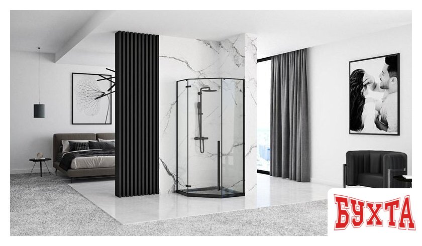 Душевой уголок Rea Diamond 80x80 5