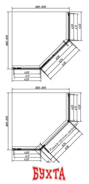 Душевой уголок Vincea Slim-N VSP-4SN900CLB 4