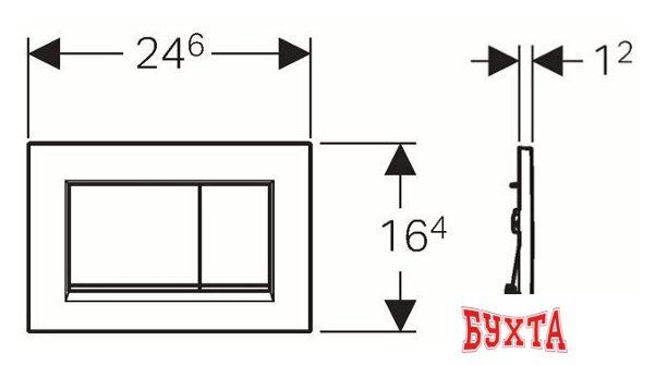 Панель смыва Geberit Sigma 30 115.883.KH.1 (хром глянцевый/матовый) 2