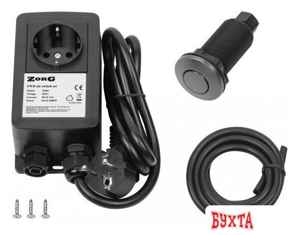Пневматическая кнопка ZorG Black PK BL