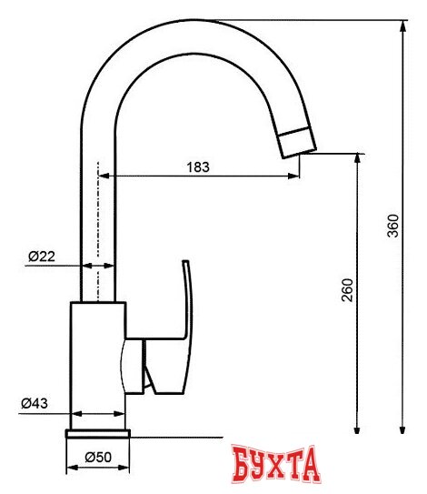 Смеситель Ahti Mikkeli MK101011 2
