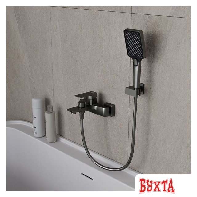 Комплект смесителей Oliveeka OL-639003A+139003-BGM (матовый оружейный металл) 2