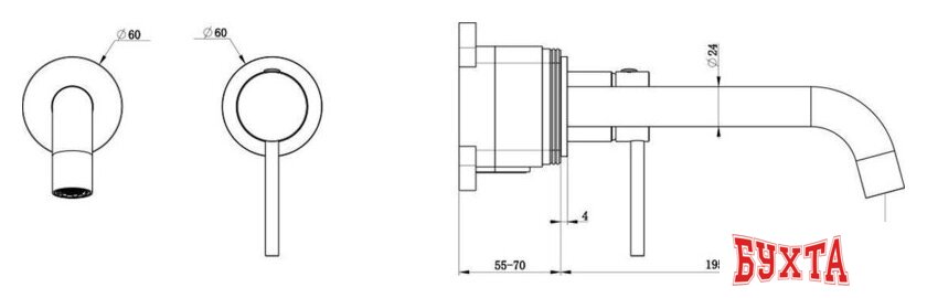 Комплект смесителей Oliveeka OL-669017+88869017-BN 5