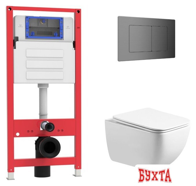 Унитаз подвесной Oliveeka OL-MQ1216E12-BGM (матовый оружейный) 1