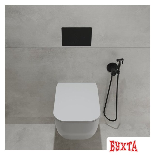 Унитаз подвесной Oliveeka OL-MQ1216R22-MB (черный матовый) 5
