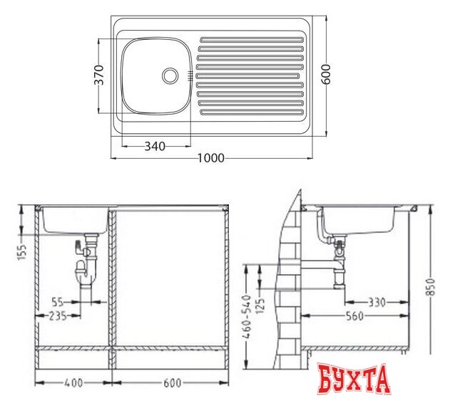 Кухонная мойка Alveus Classic 70 L 5