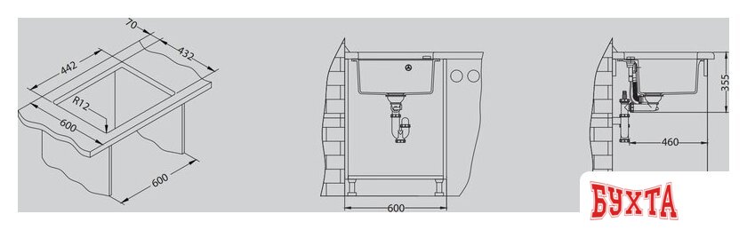 Кухонная мойка Alveus Formic 20 (галька) 4
