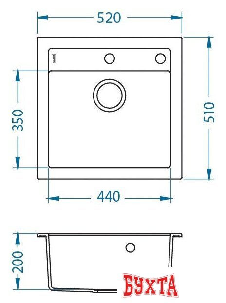 Кухонная мойка Alveus Formic 20 (сумеречный) 4