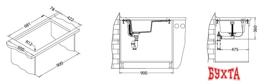 Кухонная мойка Alveus Formic 30 (стальной) 4