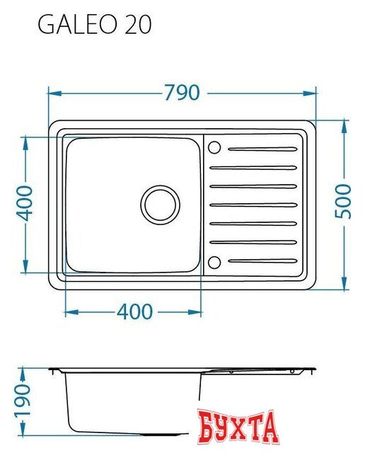Кухонная мойка Alveus Galeo 20 1128553 2