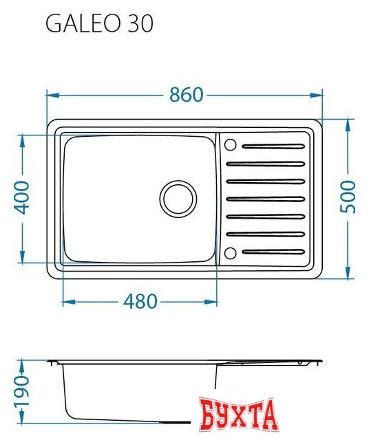 Кухонная мойка Alveus Galeo 30 1128554 2