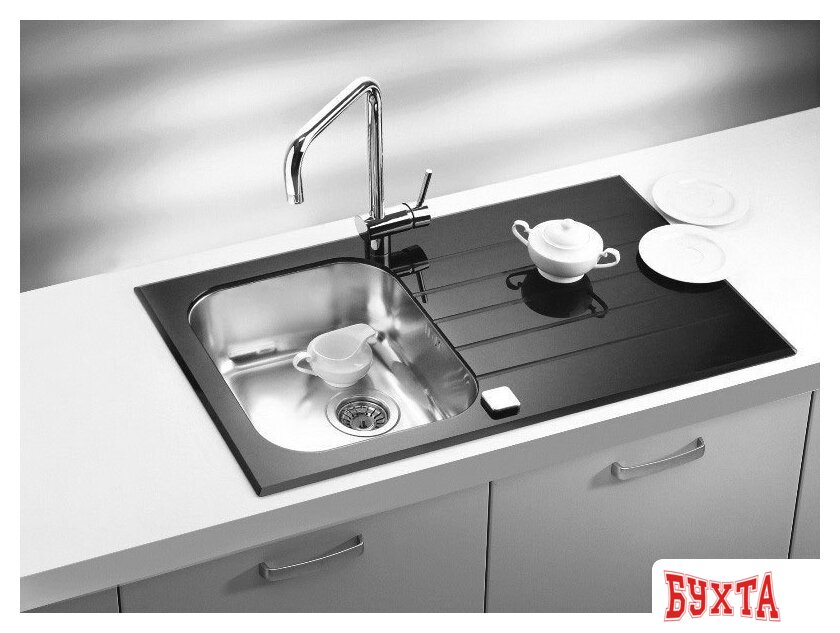 Кухонная мойка Alveus Glassix 10 Black [1099450] 2