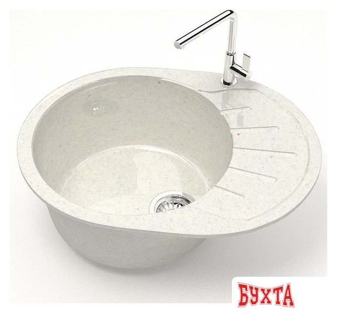 Кухонная мойка MARRBAXX Карельский камень модель 10/Q7 F010Q007 (белый/хлопок) 2