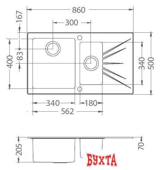 Кухонная мойка Alveus Karat 20 White Left [1102773] 2