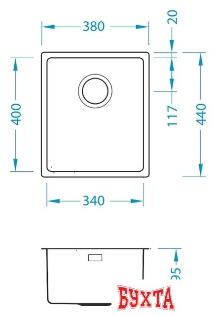 Кухонная мойка Alveus Kombino 20 F/S 2