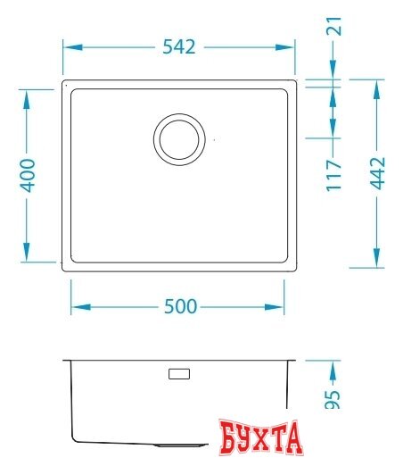 Кухонная мойка Alveus Kombino 50 F/S 2