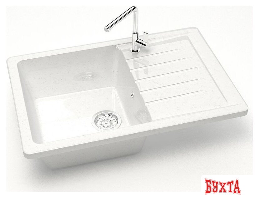 Кухонная мойка MARRBAXX Карельский камень модель 16/G31 (белый) 2