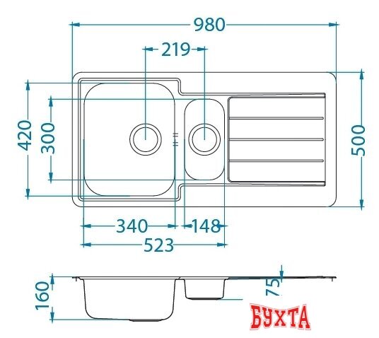 Кухонная мойка Alveus Line 10 3