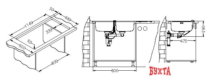 Кухонная мойка Alveus Line Maxim 100 FS 4