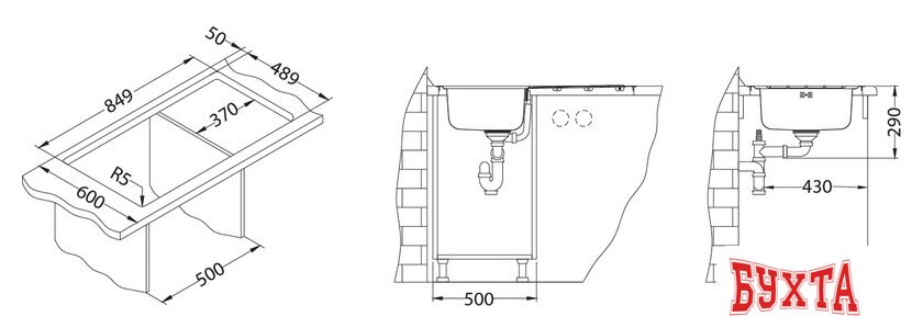 Кухонная мойка Alveus Line Maxim 20 FS 3