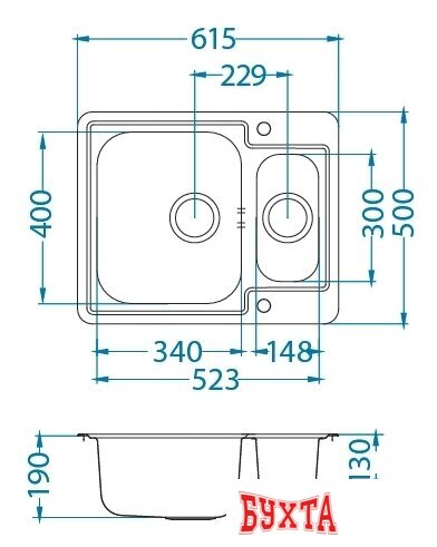 Кухонная мойка Alveus Line Maxim 50 3
