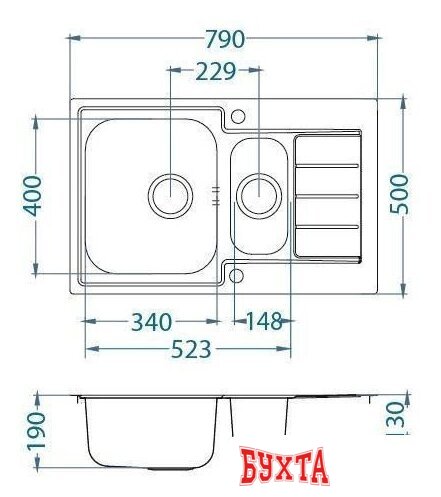 Кухонная мойка Alveus Line Maxim 70 1089614 4