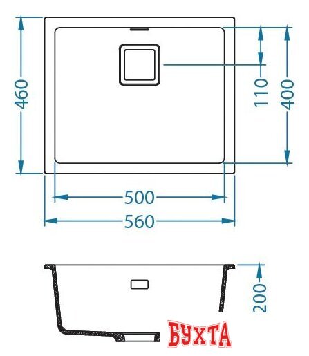 Кухонная мойка Alveus Quadrix 50 (сумеречный) 3