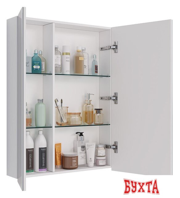 Мебель для ванных комнат Lemark Шкаф с зеркалом Universal 70 LM70ZS-U (белый глянец) 2