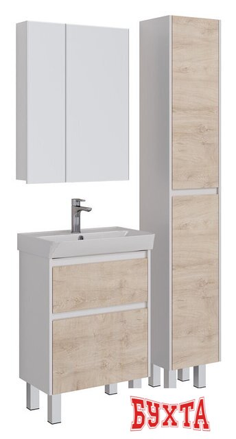 Мебель для ванных комнат Lemark Шкаф с зеркалом Universal 70 LM70ZS-U (белый глянец) 4