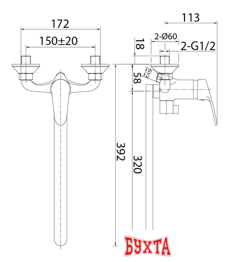 Смеситель Milardo Simp SIMSB02M10 3