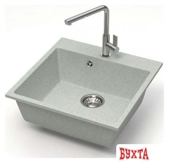 Кухонная мойка MARRBAXX Карельский камень модель 42/Q8 F042Q008 (серый/темно-серый) 2