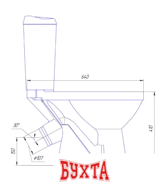 Унитаз напольный Rosa Комфорт (зеленый) 3