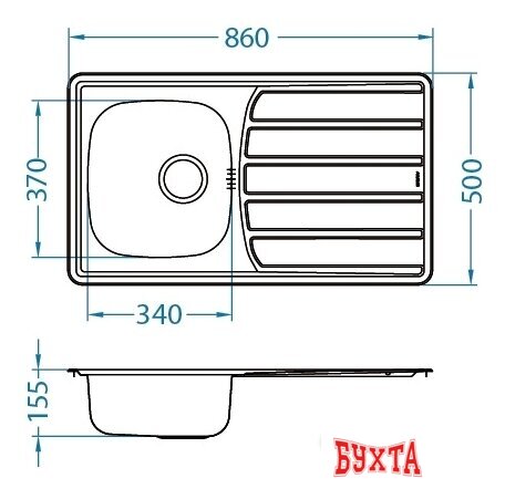 Кухонная мойка Alveus Zoom 30 Leinen 2