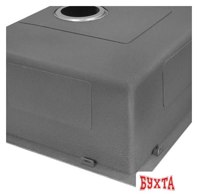 Кухонная мойка ARFEKA ECO AR 450*450 BLACK PVD NANO DECOR MILLET GRAINS (настольная) 5