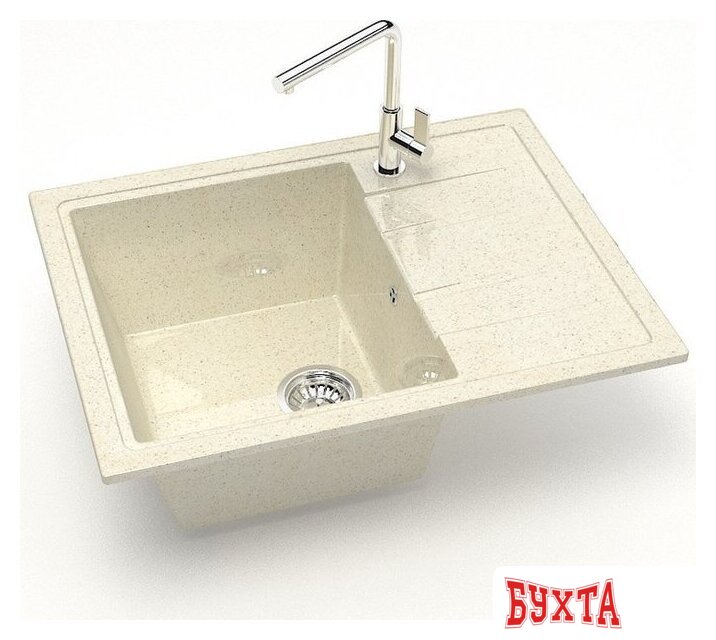 Кухонная мойка MARRBAXX Карельский камень модель 150/Q2 F150Q002 (бежевый) 2